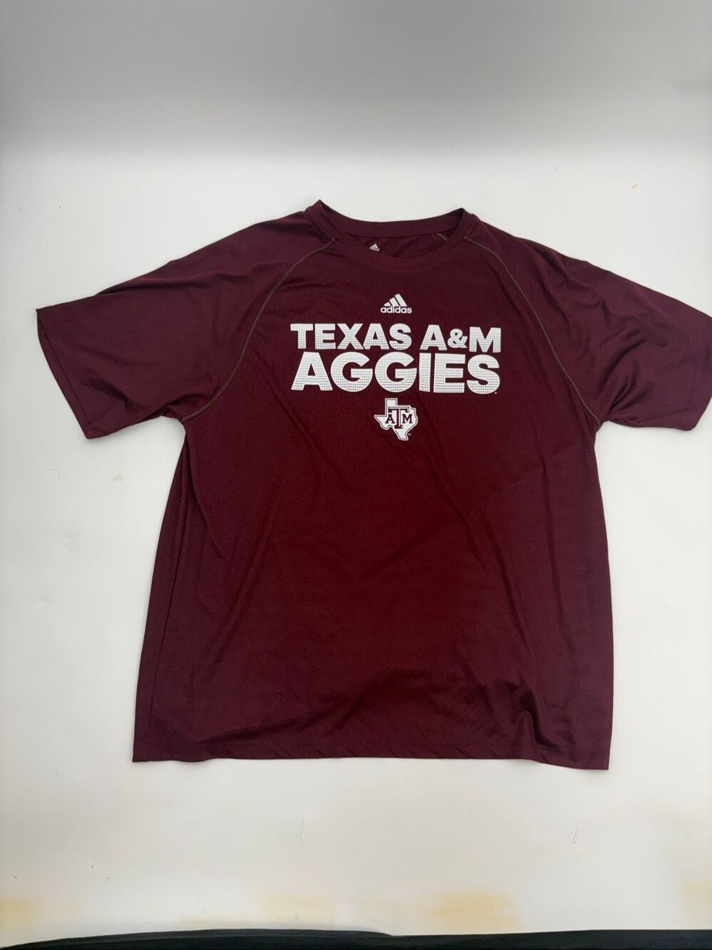 Adidas Texas A&M Aggies Climalite Performance T-Shirt Men’s XL Maroon